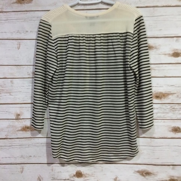 H&M Striped Split-Neck Blouse - Picture 3 of 4